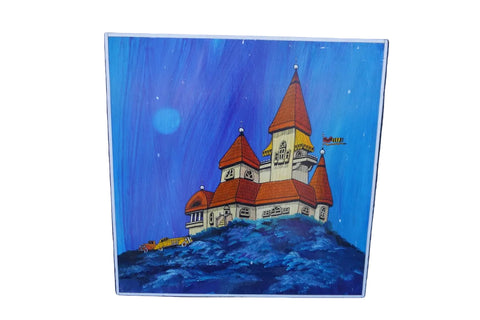 Psychedelic Castle by Fred Bonn, c. 1960s, Acrylic on Board P3569