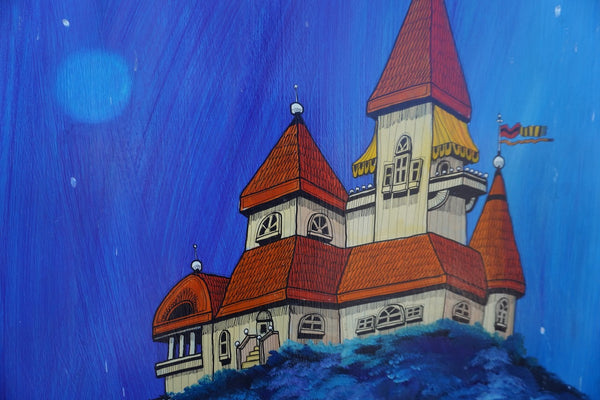 Psychedelic Castle by Fred Bonn, c. 1960s, Acrylic on Board P3569