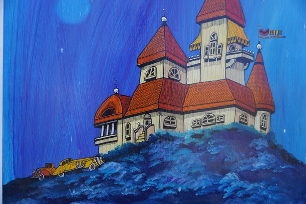 Psychedelic Castle by Fred Bonn, c. 1960s, Acrylic on Board P3569