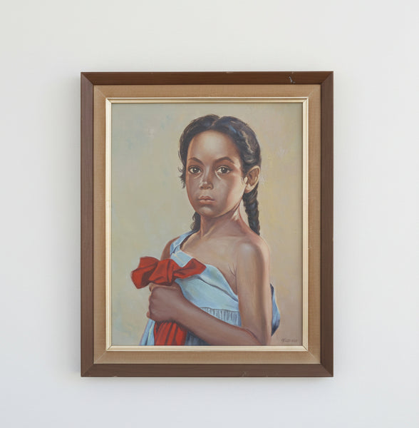 Portrait of a Girl by M. Skoss, Oil on Board P3570
