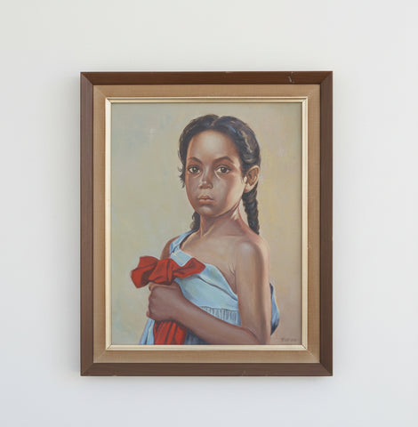 Portrait of a Girl by M. Skoss, Oil on Board P3570
