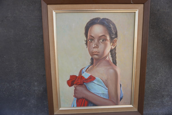 Portrait of a Girl by M. Skoss, Oil on Board P3570