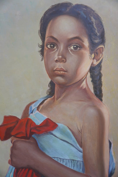 Portrait of a Girl by M. Skoss, Oil on Board P3570
