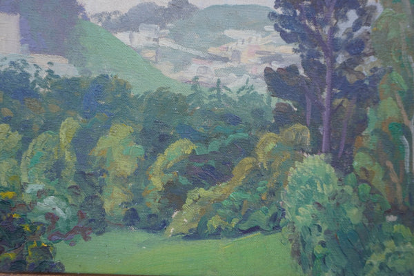 San Francisco Landscape by Horatio Nelson Poole, Oil on Board P3573