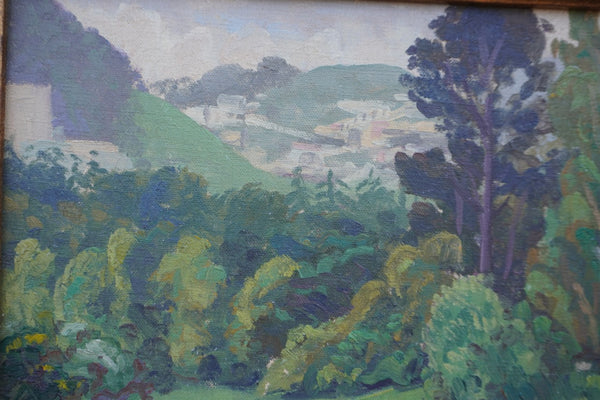 San Francisco Landscape by Horatio Nelson Poole, Oil on Board P3573