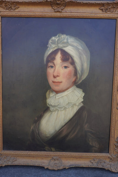 Empire Period Portrait of a Young Woman, Unknown Artist, Oil on Canvas