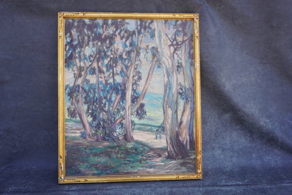 Eucalyptus Grove, California Plein Air Painting c.1930s P3576