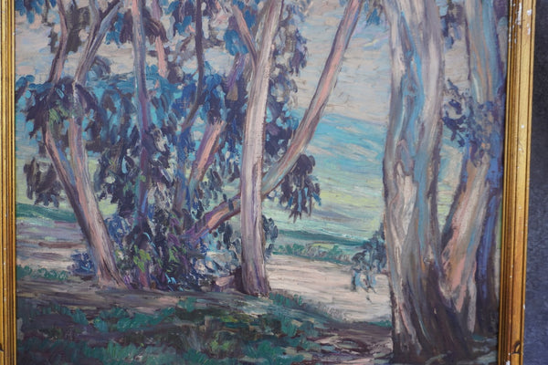 Eucalyptus Grove, California Plein Air Painting c.1930s P3576