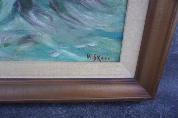 Sailing in Rough Seas by M. Skoss, Oil on Masonite P3581