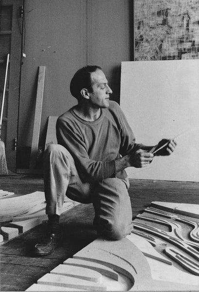 Byron Randall (1918-1999) - Woodcut - Lamp & Daffodils AP1559