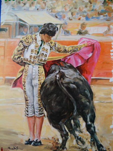 Mexican Bullfighting Poster Classic Style Beer Advertising