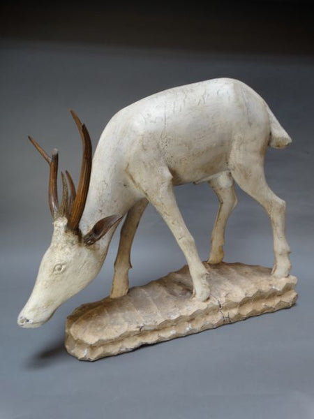 Folk Art Hand Carved Buck