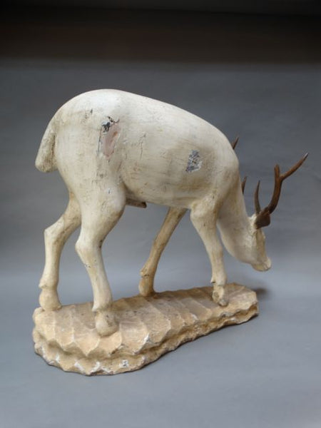 Folk Art Hand Carved Buck