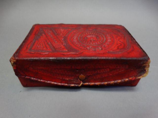 Tooled Leather Traveling Jewelry Case