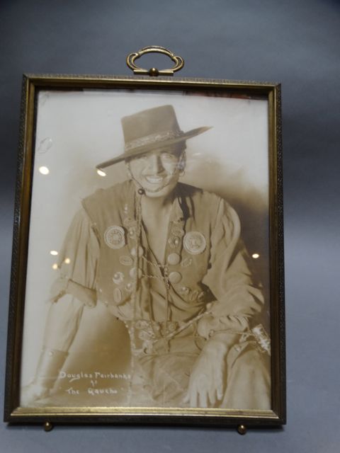Framed studio portrait of Douglas Fairbanks as The Gaucho