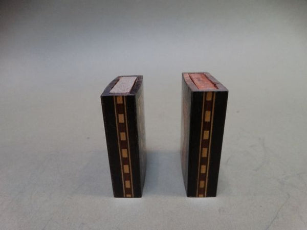 Pair of Inlaid Wood Matchboxes
