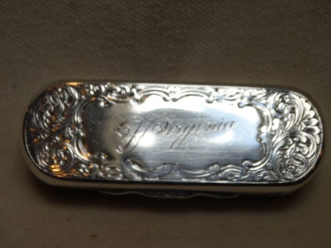 Victorian Sterling Silver Snuff Box Birmingham