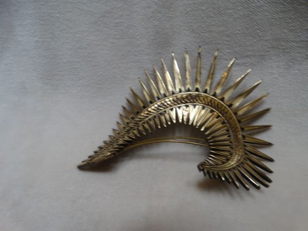 Spiny Celluloid Gold & Black Side Comb