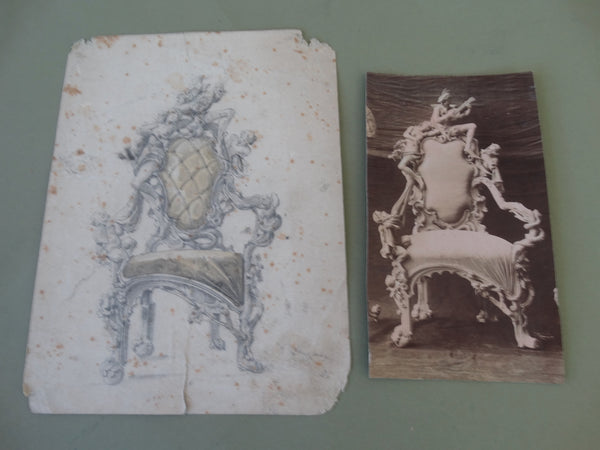 Frederico Giorgi, photo and drawing of chair