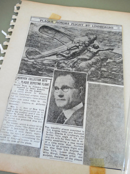 Frederico Giorgi: Helen Keller Historical items related Lindbergh Flight.