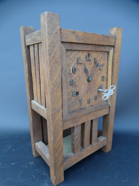 Arts and Crafts Shelf Clock with Key