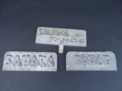 Sahara Tahoe Metal Signs - Set of 3