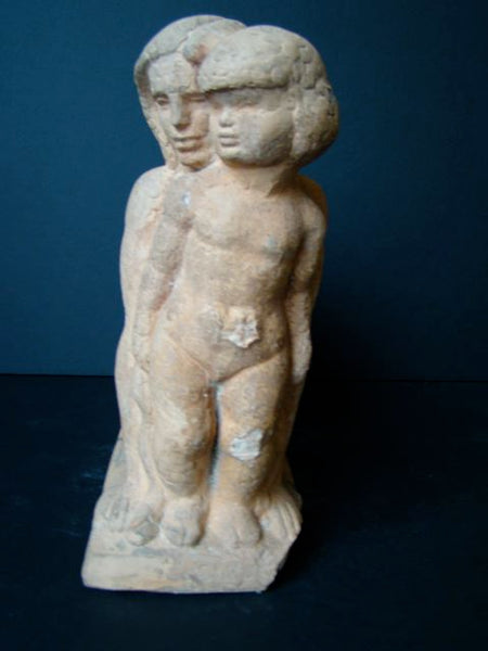 Clay Maquette of Woman and Child by Henry Lion