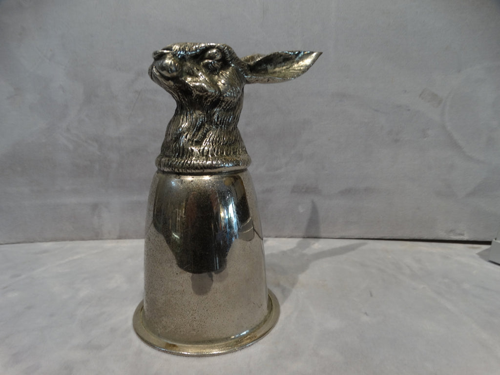 Vintage Gucci Silver Plate Hare Stirrup Cup 1970s A2076