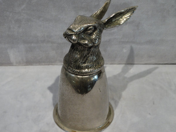 Vintage Gucci Silver Plate Hare Stirrup Cup 1970s A2076