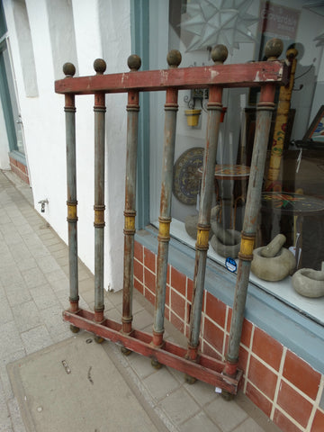 Spanish-Mexican Colonial Wooden Painted Grille c 1920