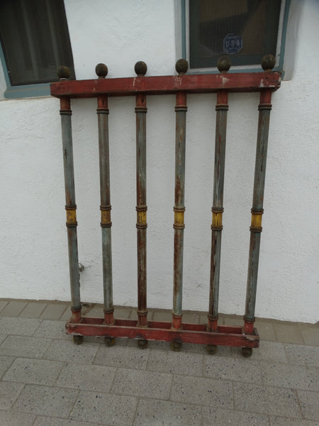 Spanish-Mexican Colonial Wooden Painted Grille c 1920