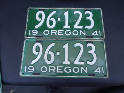 License Plates, Oregon, 1941
