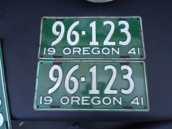 License Plates, Oregon, 1941