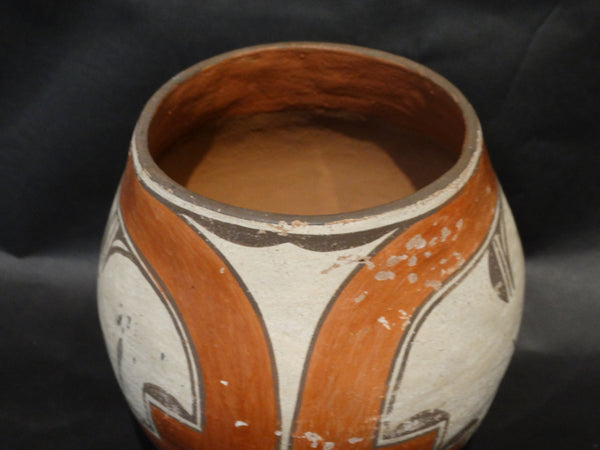 Burnished Zia Pot Roadrunner Motif circa 1910