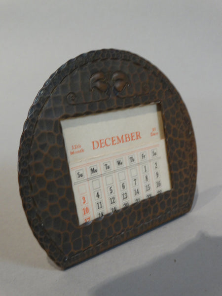 Roycroft Arts & Crafts Dated Desk Calendar, Copper with Paper inserts