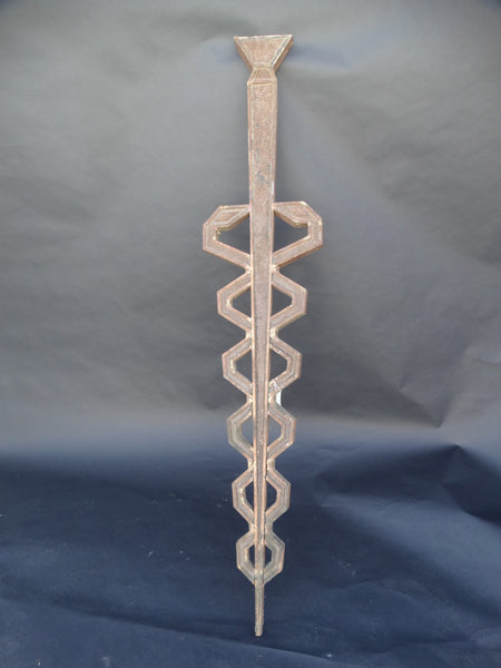 Wooden Sand Cast Mold in the form of a Caduceus