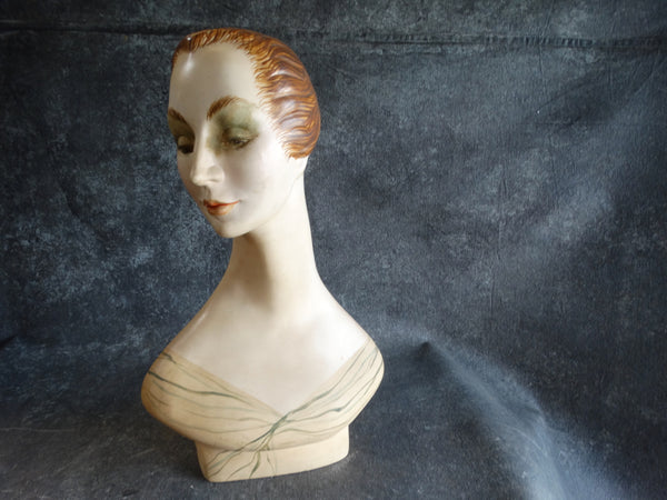 Female Mannequin Display Bust 1950s