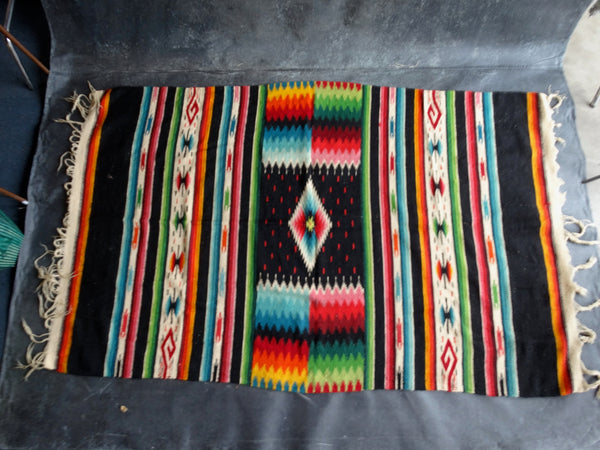 Mexican Rio Grande Style Textile Serape Saltillo