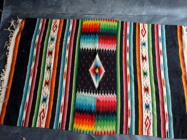 Mexican Rio Grande Style Textile Serape Saltillo