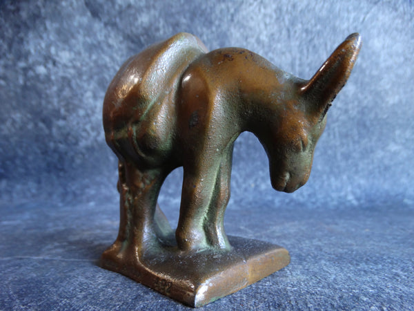 Donkey Paperweight Sculpture in Bronze A2313