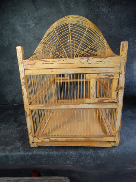 Folk Art Bird Cage c 1920s A2328