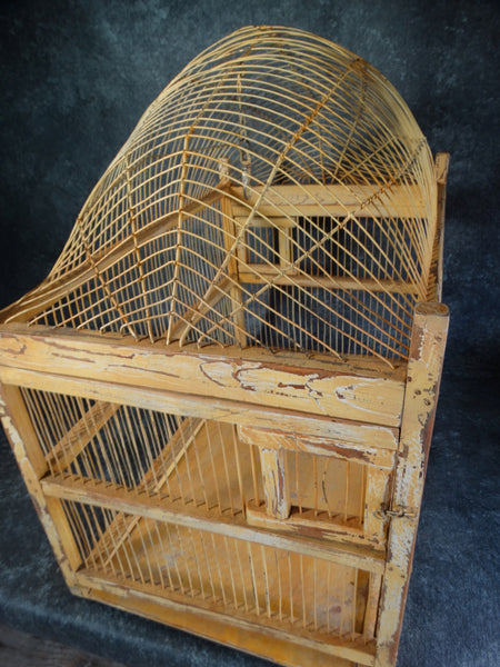 Folk Art Bird Cage c 1920s A2328