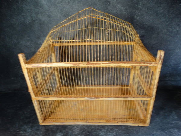 Folk Art Bird Cage c 1920s A2328