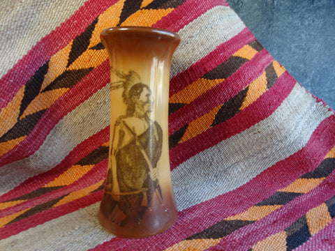 Arts & Crafts Transfer Vase - Indian Brave - A2331