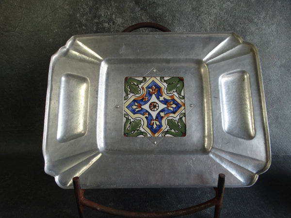Cellini-Craft Rectangular Tray with Spanish Tile A2351