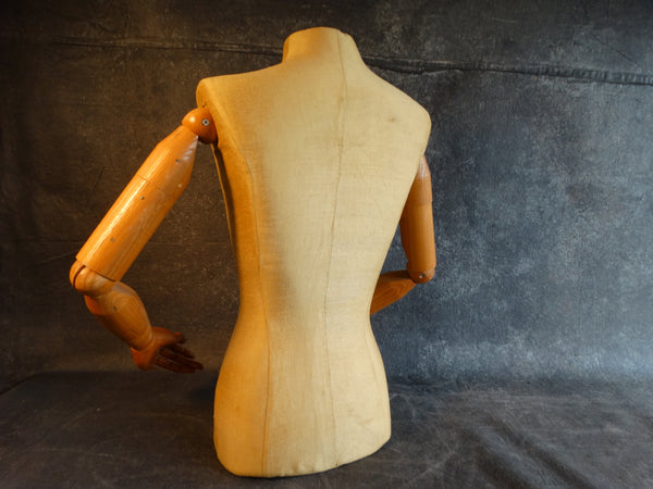 Female Mannequin Torso w Articulated Hands and Arms 1950s A2402