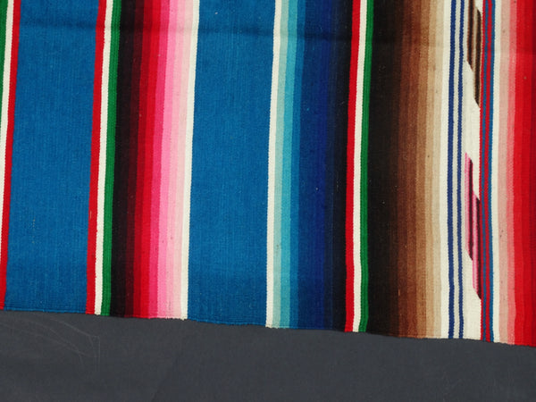 Blue Mexican Serape circa 1940s A2409