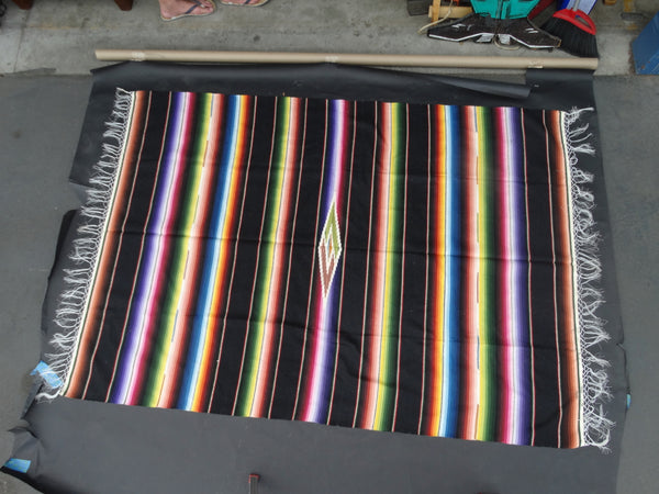 Black Mexican Serape circa 1940s A2411