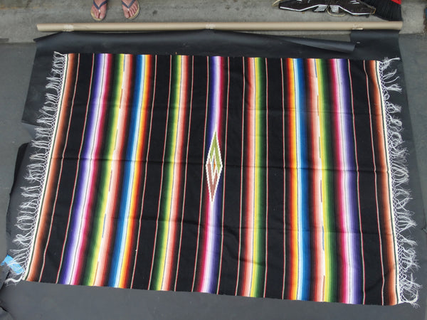 Black Mexican Serape circa 1940s A2411