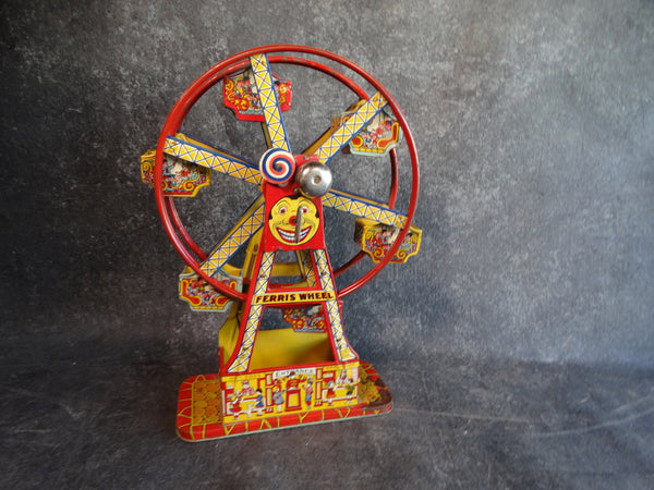 Rare Early 1930’s J. Chein Tin Litho Windup “Hercules” Mechanical Ferris Wheel A2433
